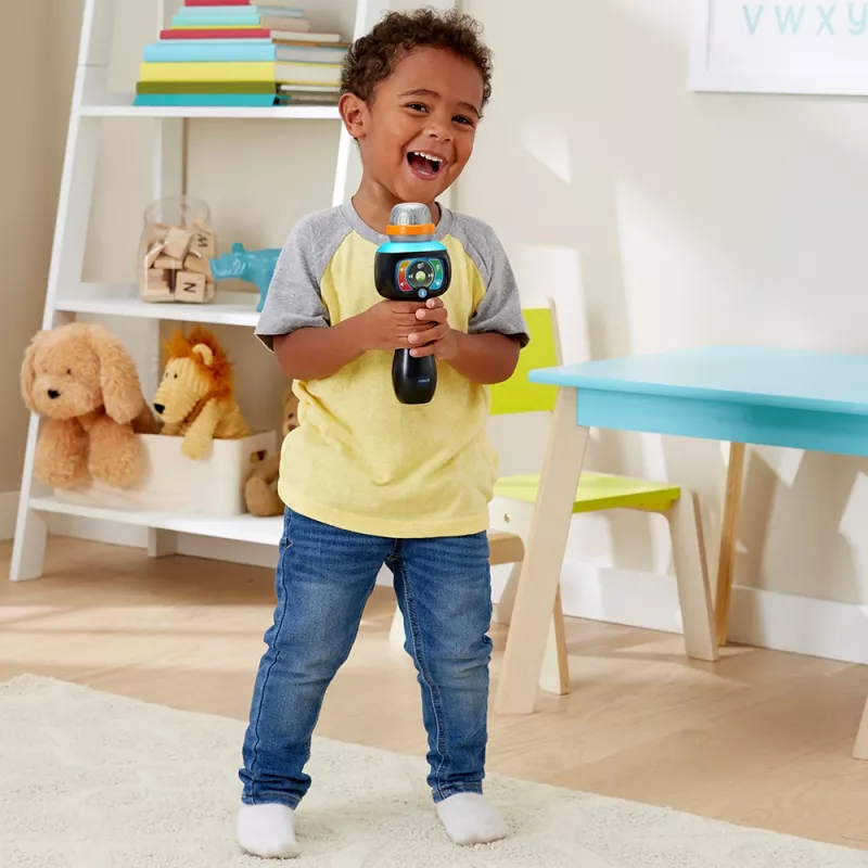 VTech Baby Magisches Singspaß-Mikrofon, speelgoedmicrofoon, 2 jaar, AAA, 200 g, zwart