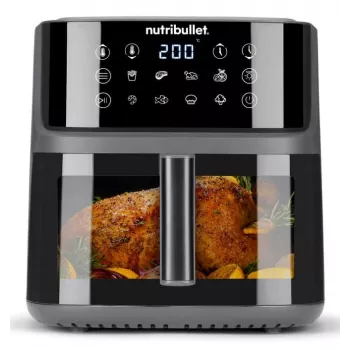 NutriBullet CrispLite Vision Single 8 L losstaand apparaat 2000 W heteluchtfriteuse zwart