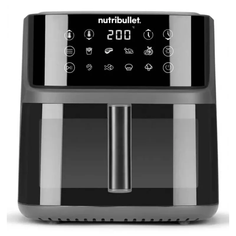 NutriBullet CrispLite Vision Single 8 L losstaand apparaat 2000 W heteluchtfriteuse zwart