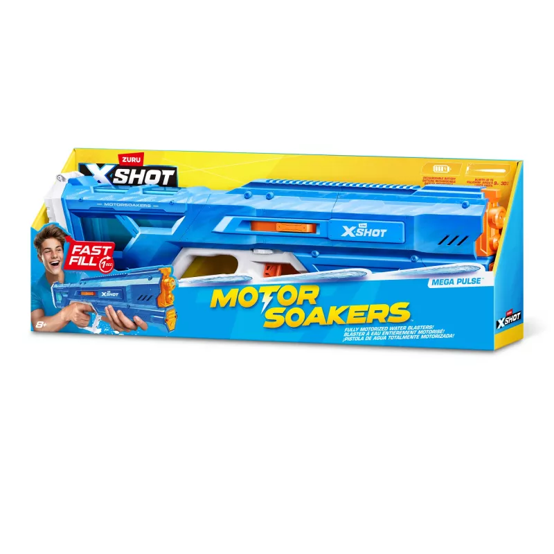Zuru waterblaster Mega Pulse Motor Soaker XSHOT — batterijgevoede gemotoriseerde waterblaster (model 118159)