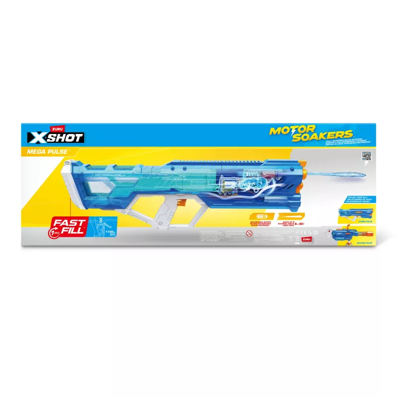 Zuru waterblaster Mega Pulse Motor Soaker XSHOT — batterijgevoede gemotoriseerde waterblaster (model 118159)