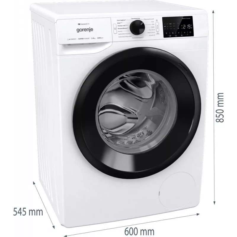 Gorenje WPNEI84A1TS wasmachine frontlader 8 kg 1400 t/min wit
