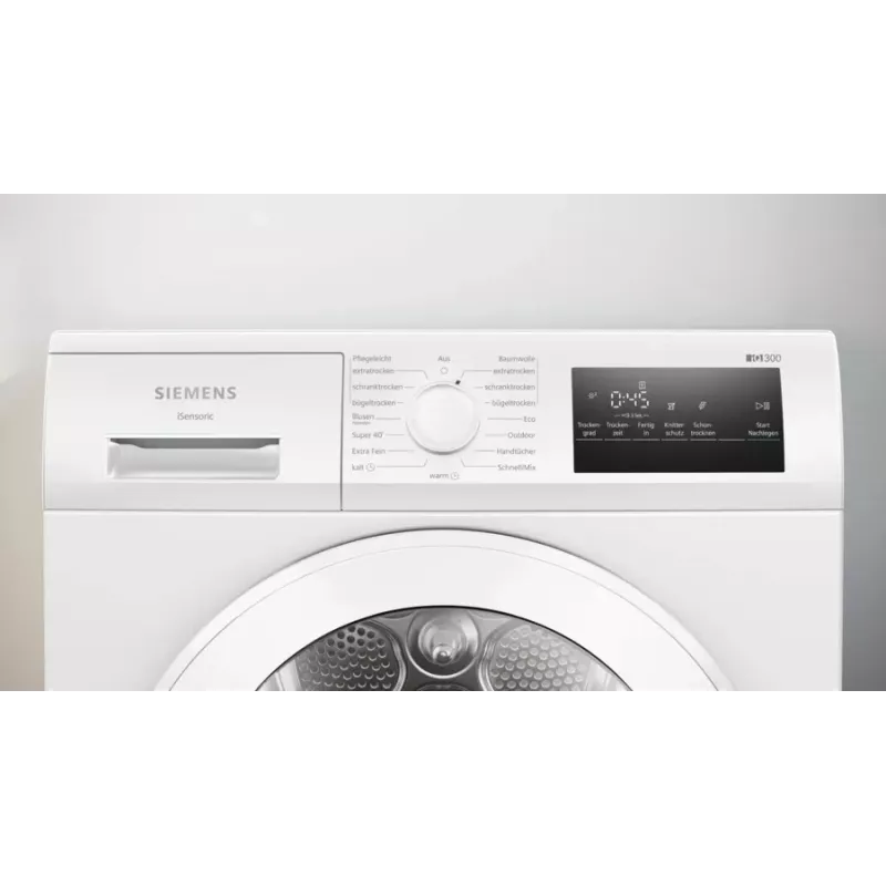 Siemens iQ300 WT45HVA4 wasdroger vrijstaand frontlader 8 kg wit