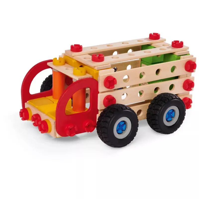 Constructiespeelgoed-set Simba-Dickie Eichhorn Constructor Trucks — 135 delen, voertuig- en blokelementen om te bouwen