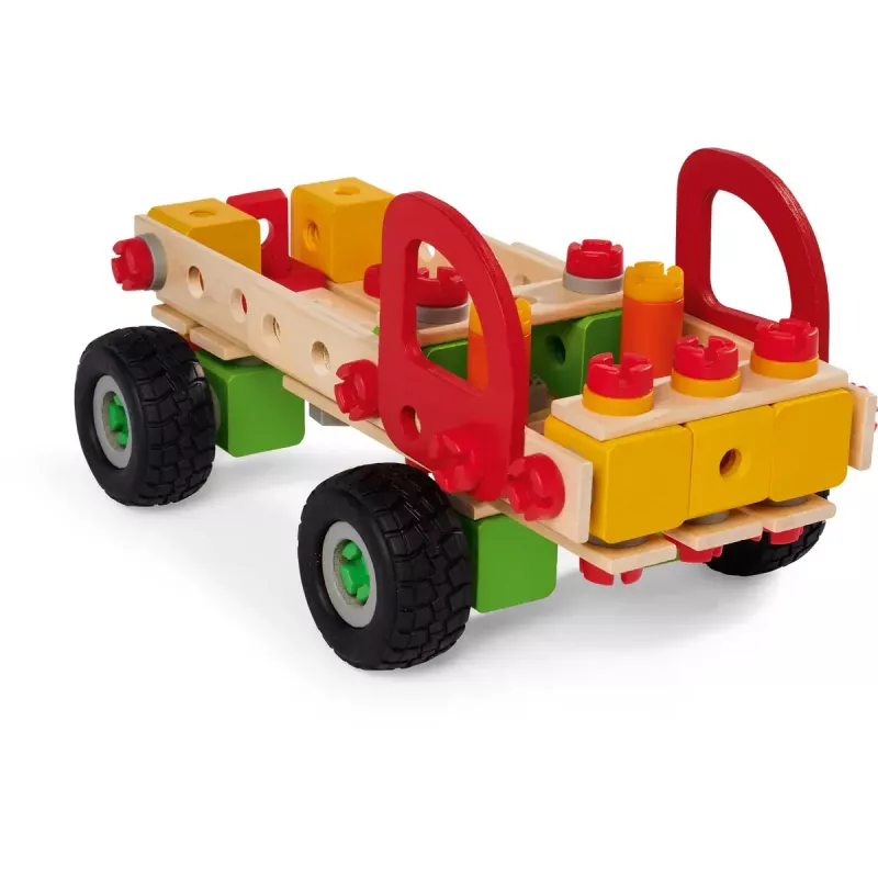 Constructiespeelgoed-set Simba-Dickie Eichhorn Constructor Trucks — 135 delen, voertuig- en blokelementen om te bouwen