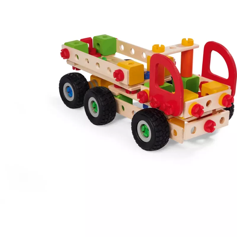Constructiespeelgoed-set Simba-Dickie Eichhorn Constructor Trucks — 135 delen, voertuig- en blokelementen om te bouwen