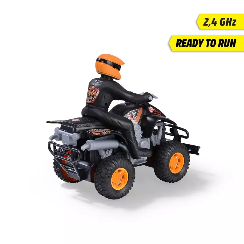 Op afstand bestuurbare modderquad Simba-Dickie schaal 1:18, RC speelgoedquad, batterijgevoed