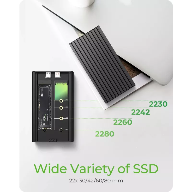 ICY BOX IB-2817M-C32 SSD-behuizing zwart M.2