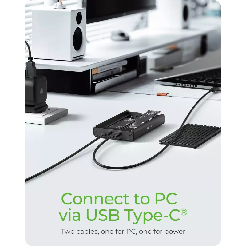 ICY BOX IB-2817M-C32 SSD-behuizing zwart M.2