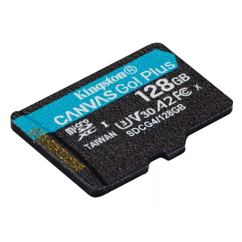 Kingston Technology 128 GB microSDXC Canvas Go Plus Gen4 200R A2 U3 single pack zonder ADP
