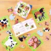 Puzzel Ravensburger UP! Boerderijdieren – progressieve set 4, 6, 8, 10 stukjes
