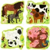 Puzzel Ravensburger UP! Boerderijdieren – progressieve set 4, 6, 8, 10 stukjes