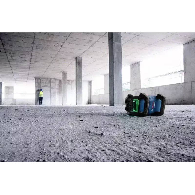 Bosch GRL 650 CHVG Professional accu-rotatielaser, 70 m, groene laser, 18 V, met ProCORE18V 4,0 Ah-accu, houder en koffer, blauw