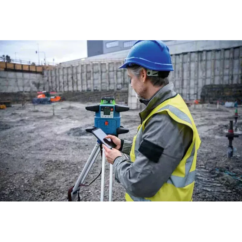 Bosch GRL 650 CHVG Professional accu-rotatielaser, 70 m, groene laser, 18 V, met ProCORE18V 4,0 Ah-accu, houder en koffer, blauw
