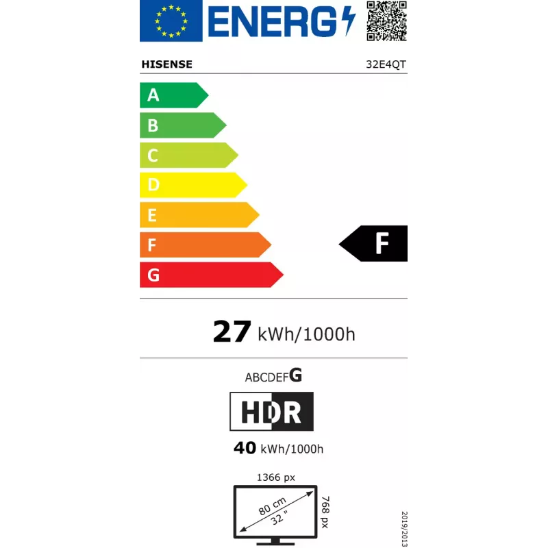 Hisense 32E4QT 81,3 cm (32 inch) HD Smart TV Wi-Fi zwart