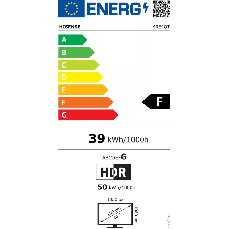 Hisense 40E4QT 101,6 cm (40 inch) Full HD Smart TV Wi-Fi zwart