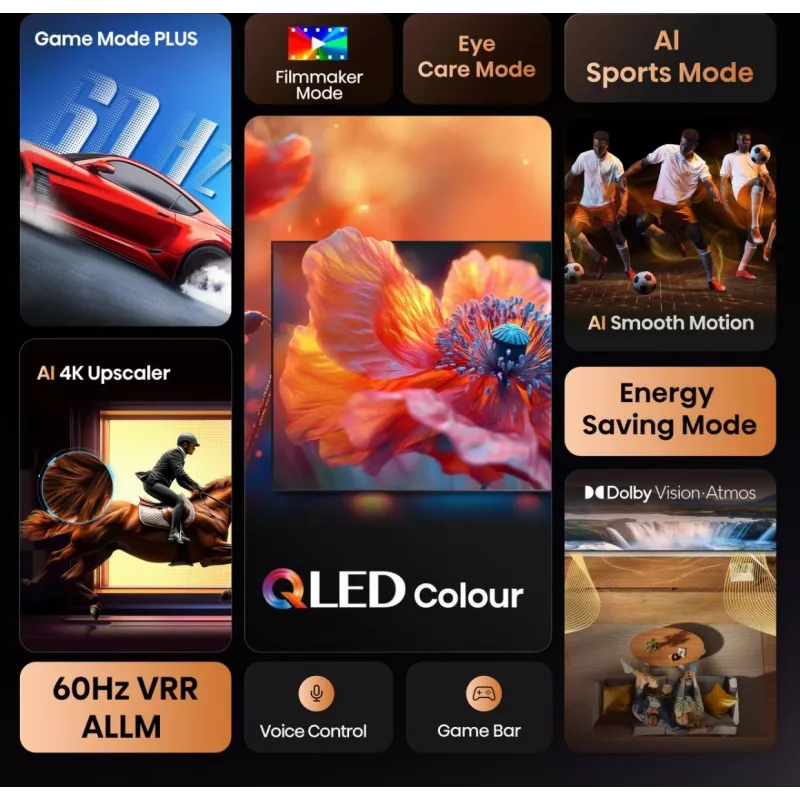 Hisense 58E77Q 147,3 cm (58 inch) 4K Ultra HD Smart TV WLAN zwart