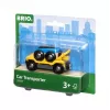 Modelspoor autotransporter van Ravensburger BRIO — 2-delig, zwart/blauw/geel