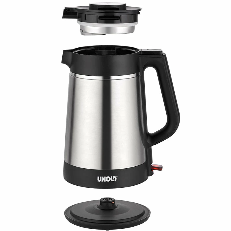 Unold 18715 waterkoker 1,5 L 1800 W zwart, roestvrij staal