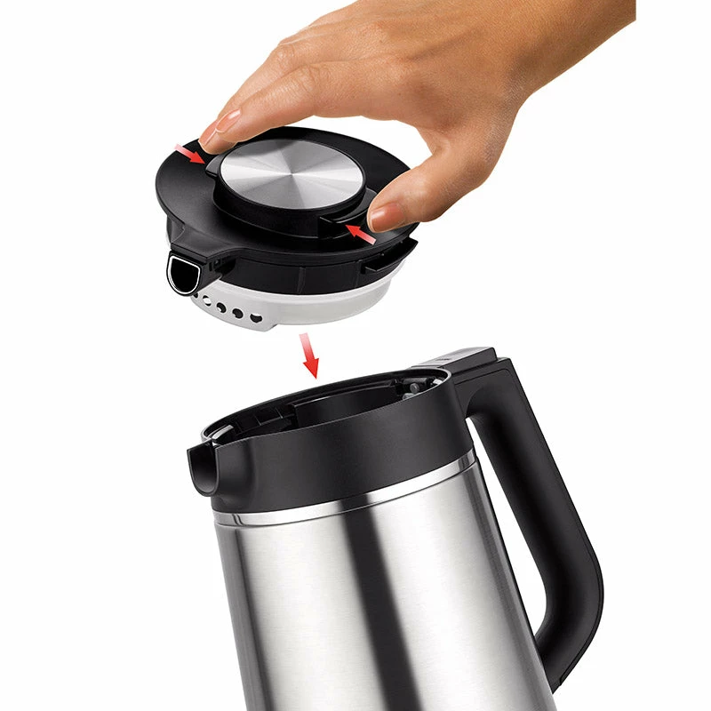 Unold 18715 waterkoker 1,5 L 1800 W zwart, roestvrij staal