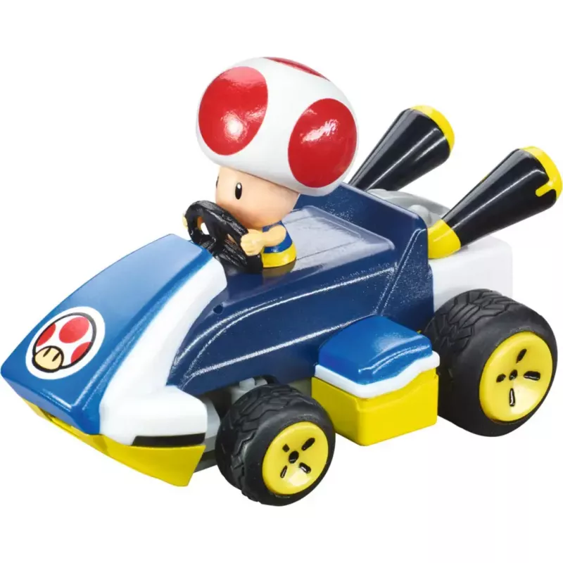 Op afstand bestuurbare speelgoedauto CARRERA Mario Kart Mini RC – Toad Paperbox, 2,4 GHz
