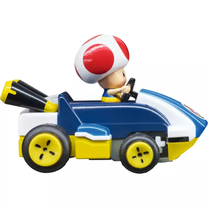 Op afstand bestuurbare speelgoedauto CARRERA Mario Kart Mini RC – Toad Paperbox, 2,4 GHz