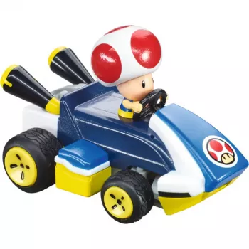 Op afstand bestuurbare speelgoedauto CARRERA Mario Kart Mini RC – Toad Paperbox, 2,4 GHz