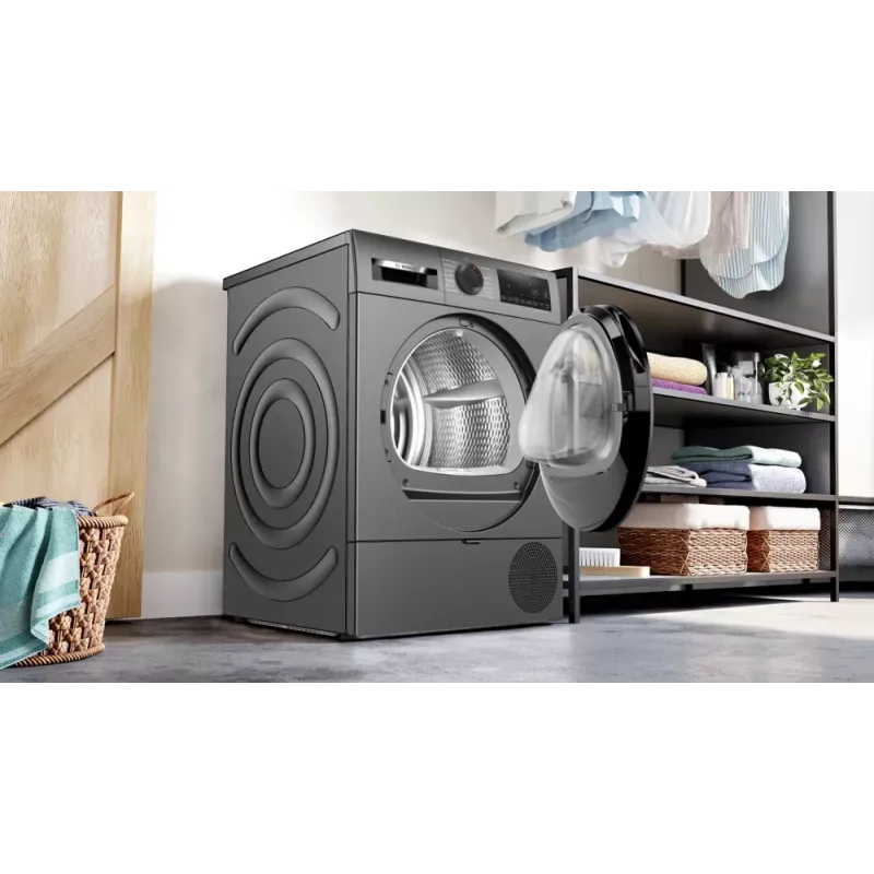 Bosch Serie 6 WQG243DR10 warmtepompdroger vrijstaand frontlader 9 kg grijs