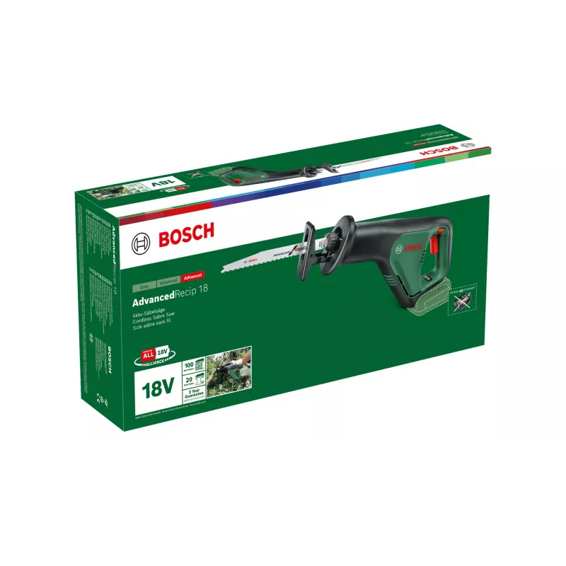 Bosch AdvancedRecip 18 300 spm zwart, groen
