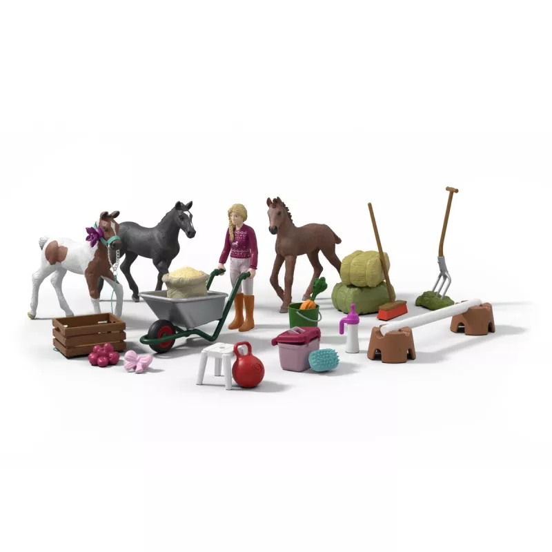 schleich adventskalender HORSE CLUB 2025 – kerstwonder veulenopfok