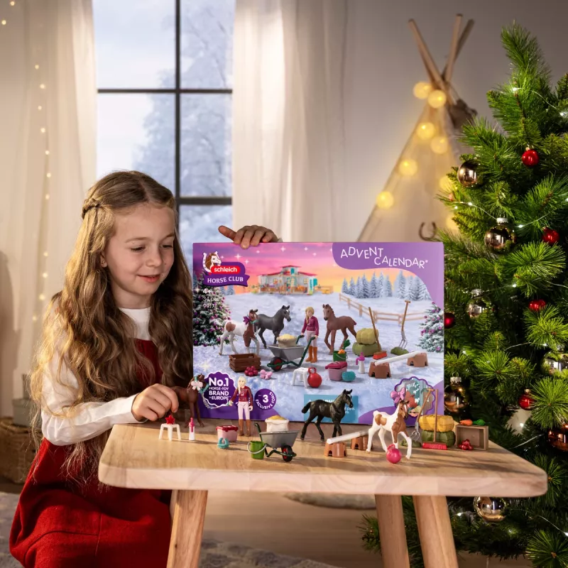 schleich adventskalender HORSE CLUB 2025 – kerstwonder veulenopfok
