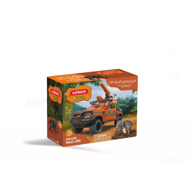 Speelset Schleich offroad-avontuur in de jungle — junglethema, kunststoffiguren, leeftijd 3–8