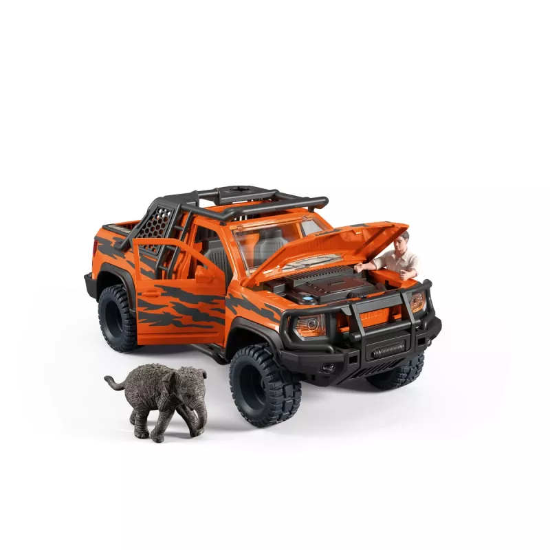 Speelset Schleich offroad-avontuur in de jungle — junglethema, kunststoffiguren, leeftijd 3–8