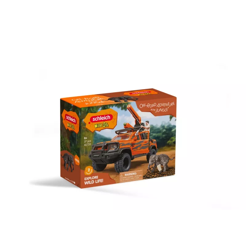 Speelset Schleich offroad-avontuur in de jungle — junglethema, kunststoffiguren, leeftijd 3–8