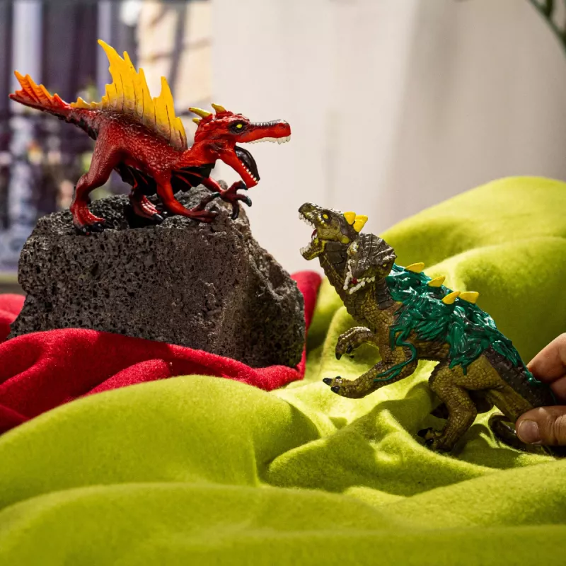 Speelfigurenset Schleich Eldrador Creatures vuur-dinosaurus vs. junglehagedis, model 70834