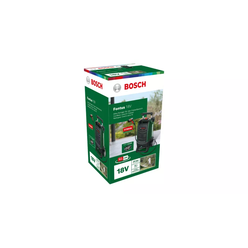 Bosch Fontus 18V hogedrukreiniger rechtop batterij
