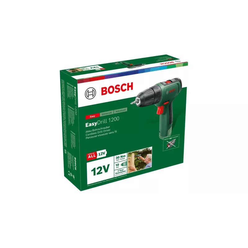 Bosch EasyDrill 1200 1500 RPM keyless 940 g zwart, groen
