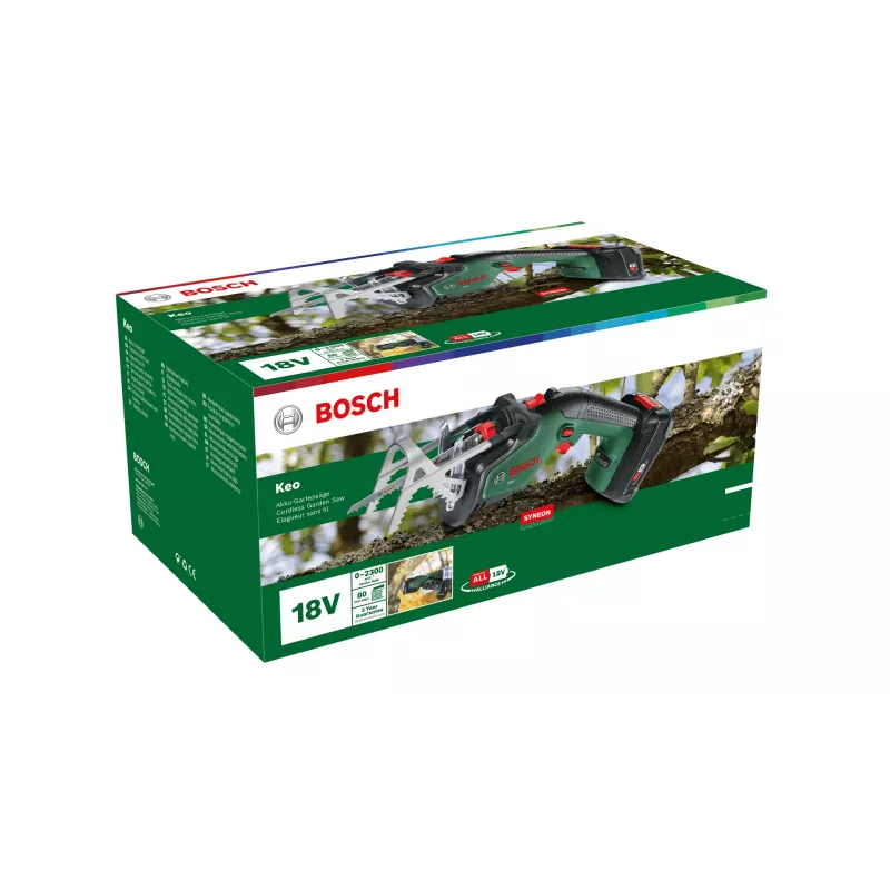 Bosch Keo 18V accu-snoeizaag, 2,0 Ah, groen/zwart