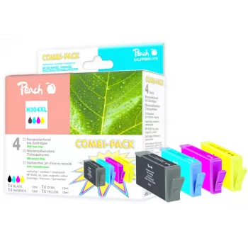 Peach PI300-370 inktpatroon 4 stuks hoge (XL) capaciteit zwart, cyaan, magenta, geel