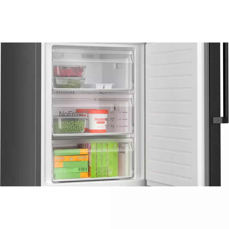 Bosch Serie 4 KGN39VXCT koel-vriescombinatie, 363 l (260 l + 103 l), energieklasse C, donker roestvrij staal