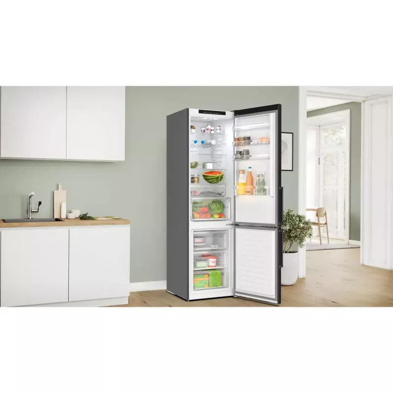 Bosch Serie 4 KGN39VXCT koel-vriescombinatie, 363 l (260 l + 103 l), energieklasse C, donker roestvrij staal