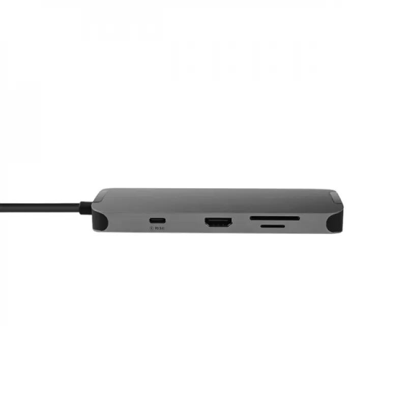 Chieftec DSC-901 USB-C dockingstation, USB 3.2 Gen 1, HDMI, Gigabit LAN, 2x USB-A, 2x USB-C, titanium