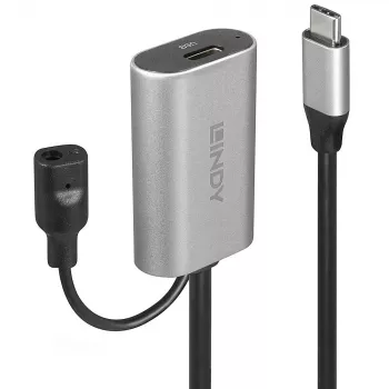 Lindy 5m USB 3.2 Gen 1 C/C Active Extension, 5 m, USB C, USB C, USB 3.2 Gen 1 (3.1 Gen 1), 5 Gbit/s, zwart