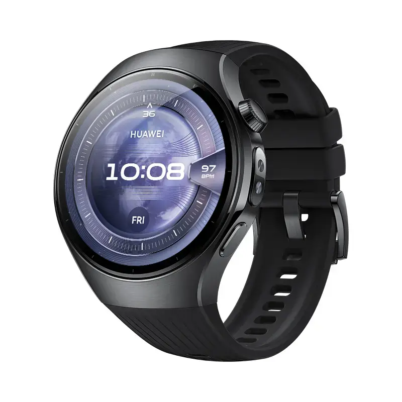 Smartwatch HUAWEI WATCH 5 — rond 46 mm, 1,38 inch display, GPS, Bluetooth, mobiel, zwart