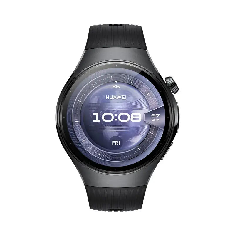 Smartwatch HUAWEI WATCH 5 — rond 46 mm, 1,38 inch display, GPS, Bluetooth, mobiel, zwart
