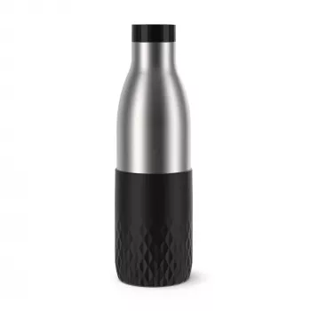 EMSA Bludrop Sleeve N3111100 drinkfles dagelijks gebruik 700 ml roestvrij staal zwart, roestvrij staal