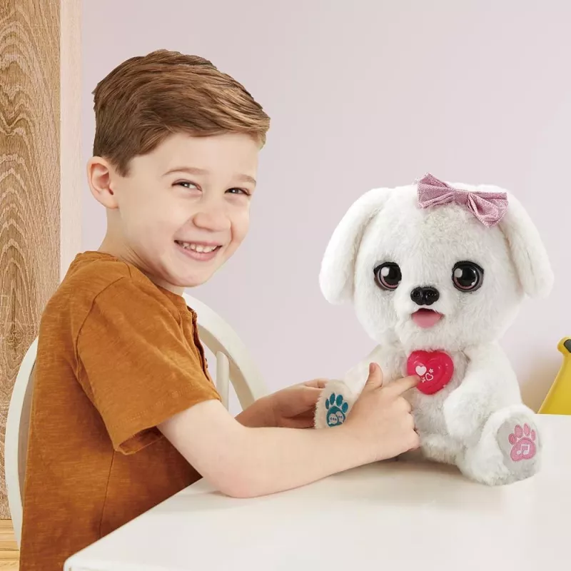 Knuffel VTech Schlecki de Kuschelwelpe — interactieve knuffelwelp van VTech