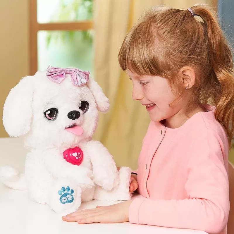 Knuffel VTech Schlecki de Kuschelwelpe — interactieve knuffelwelp van VTech