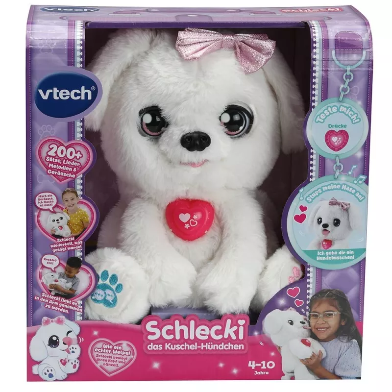 Knuffel VTech Schlecki de Kuschelwelpe — interactieve knuffelwelp van VTech