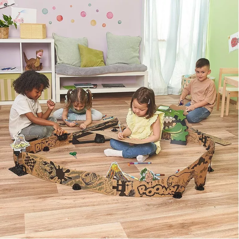 Speelgoed-racebaanset VTech Car-Board Racers Dino Adventure Set, baan